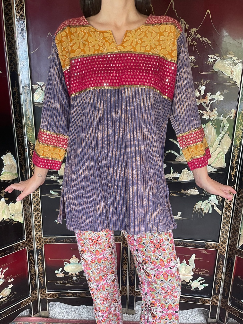 Indian tunic hand embroidered